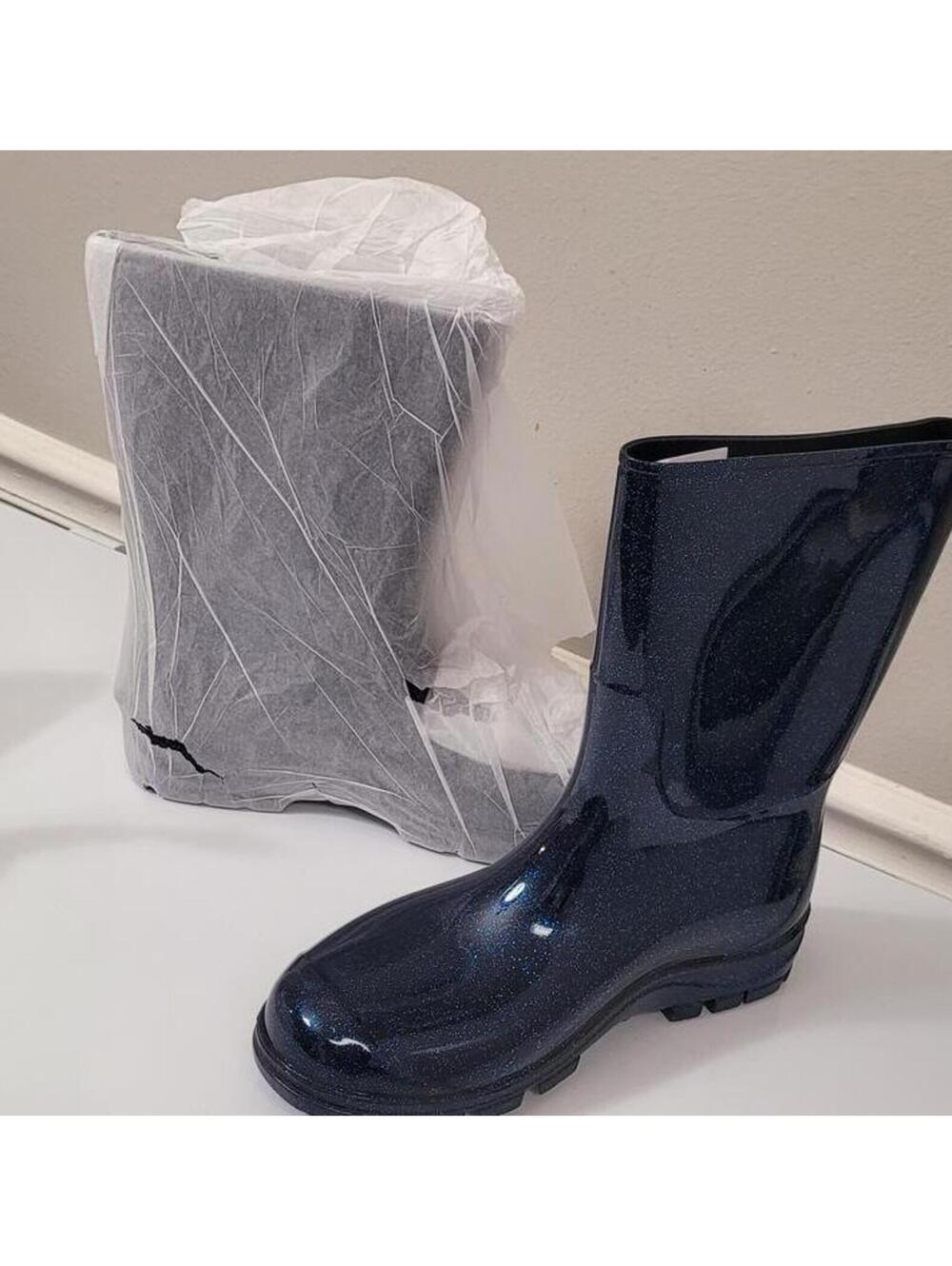 Asgard Women's Mid Calf Rain Boots Short Rubber Boots Waterproof Garden Shoes